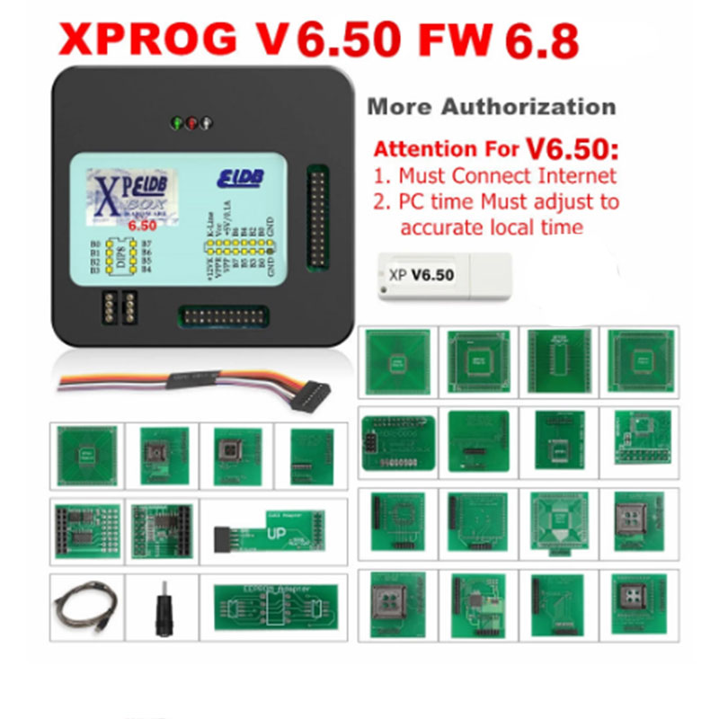 

X-PROG M 6.50 ECU Programmer Full Adapters ECU Chip Tunning Tool XPROG V6.50 Add More New Authorization Than V6.26