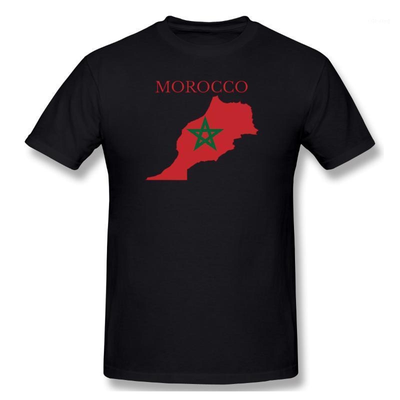 

Men' T-Shirts Man Morocco Flag Map Usa, Pride, Patriotic, National Home Casual Graphic Shirt, Black