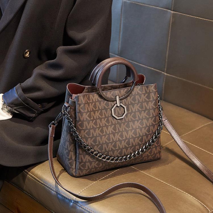 

Evening Bags Handbag Women's Spring/Summer Models All- Portable Bucket Bag Fashion Large-Capacity One-Shoulder Messenger, Coffe