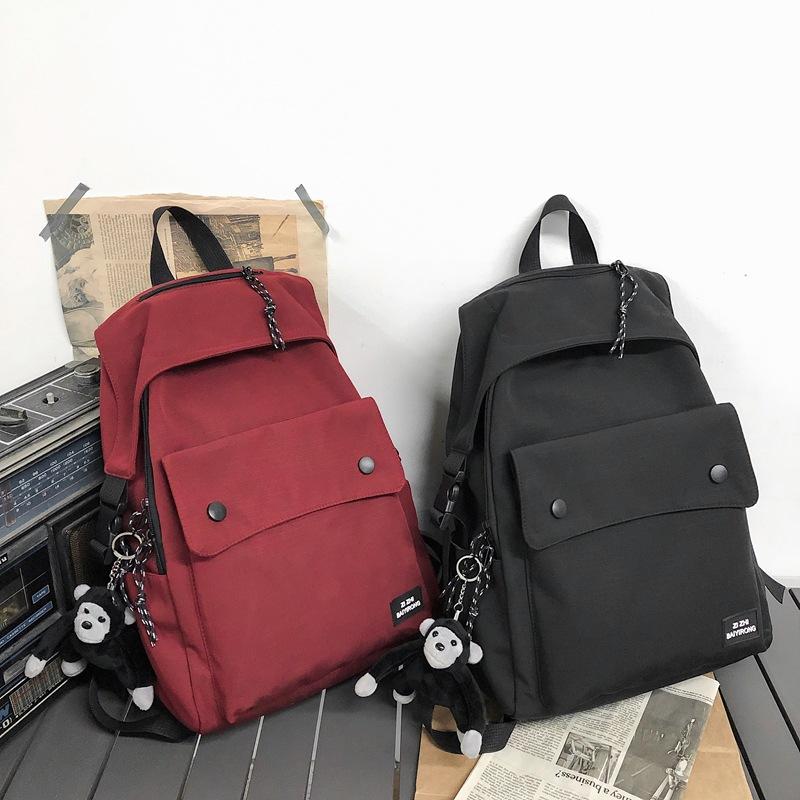 

Backpack Schoolbag Female Korean Ulzzang Large Capacity Shoulder Bag College Students Simple Fashion Ins Male