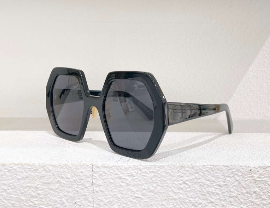

Geometric Oversized Sunglasses 0772 Black/Grey Lens gafas de sol Women Fashion Sun Glasses Shades UV400 Protection Eyewear with Box