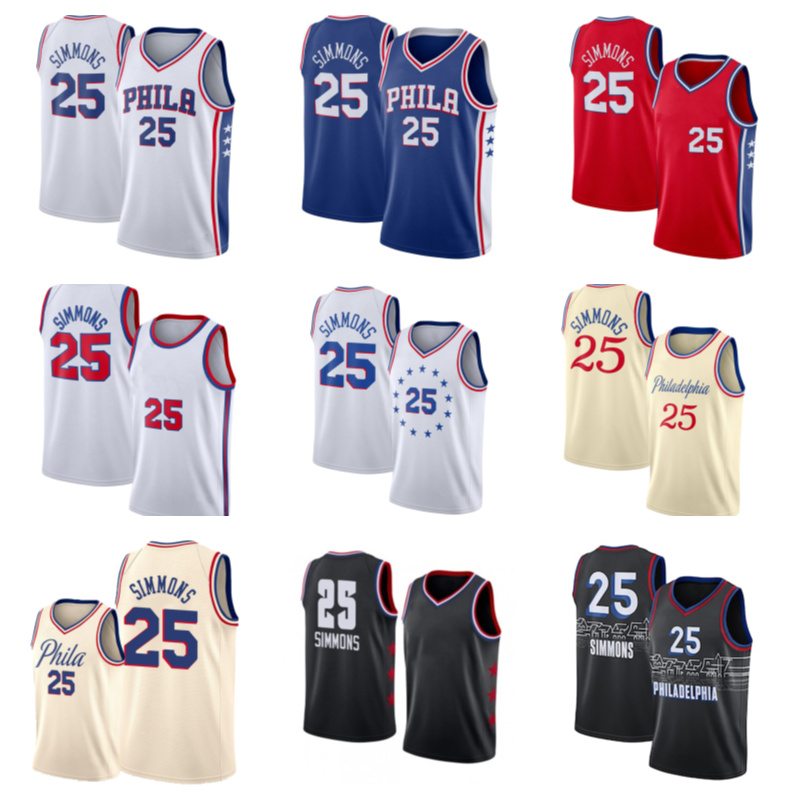 

Basketball jersey25 Ben Simmons, Black;red