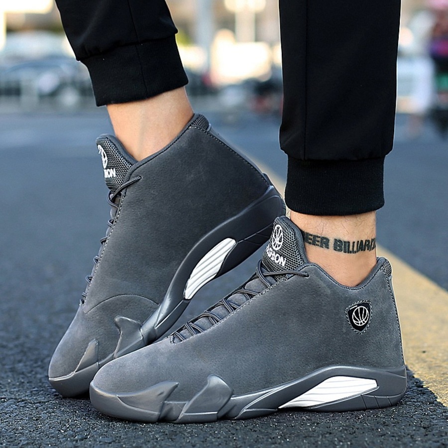 

Winter Autumn and New Fashion Men's High Top Basketball Anti Slip Shock Absorption Boots Youth Leisure Outdoor Sports Shoes FX6O
