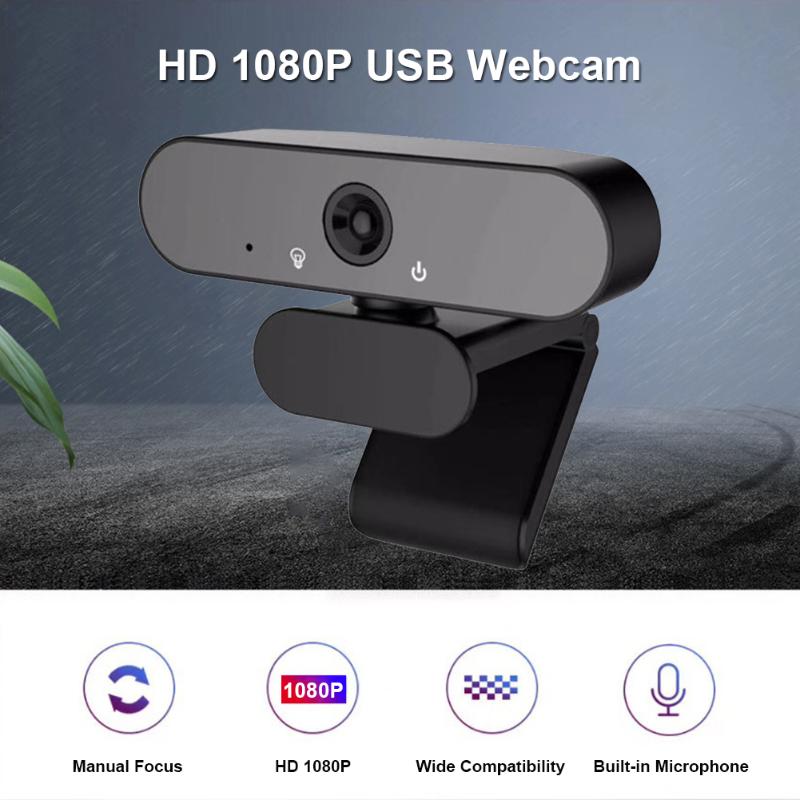 

Full HD USB Web Camera With Microphone For Video Conference Live Streaming Digital Recorder Home Office Webcams