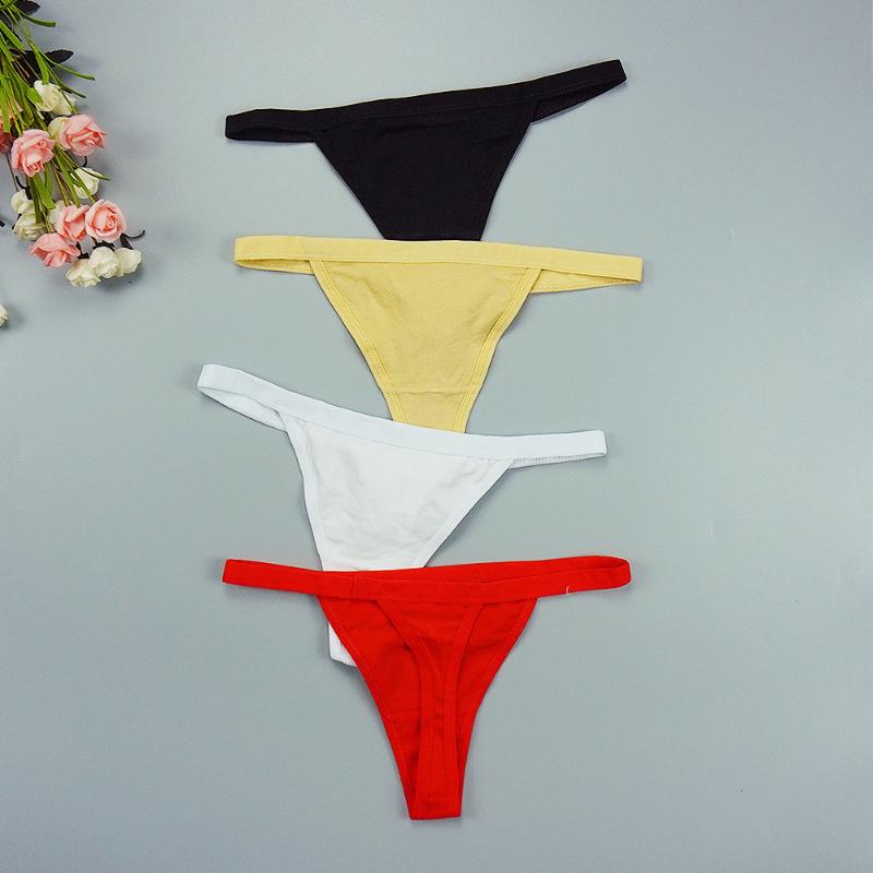 

Women's Panties Tangas Women Sexy Mini Thongs Erotic Female Underwear Bow Strings Sports Cotton T-back Lingerie, Black