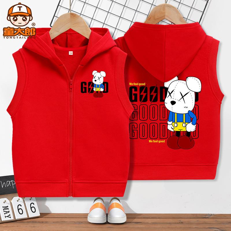 

Boys Spring And Autumn Hooded Jackets 2021 Western Style Big Kids Zipper Sweatershirt Children's Vest Jacket 5-17y Waistcoat, Camo