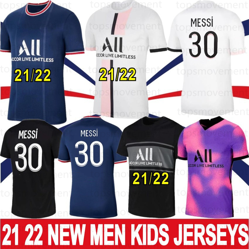 

Soccer Jerseys HAKIMI SERGIO RAMOS 21 22 Thai Home Away Maillots de football Shirt 2021 2022 MARQUINHOS VERRATTI Men Kids Kit Uniform Third 3rd Custom, Kids balii