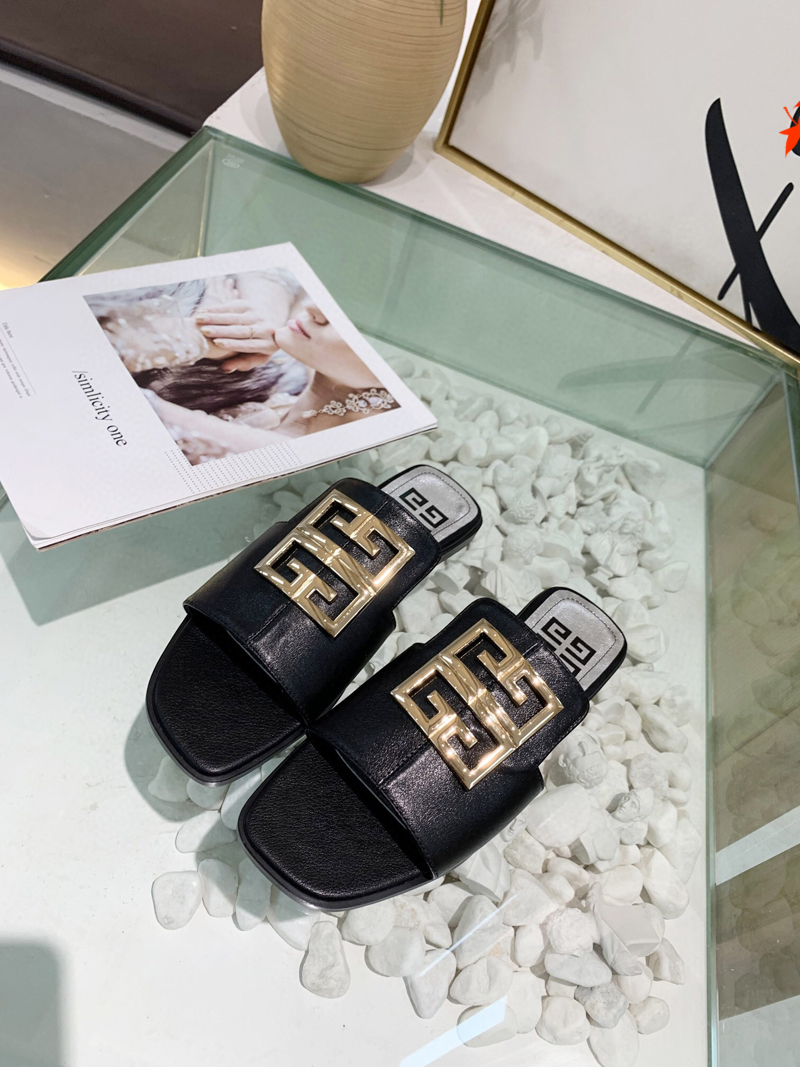 

2021 Designer luxurys slippers women sandals fashion beach shoes flip flops flat non-slip classical hole slipper with box size 35-41 -G0531, Black