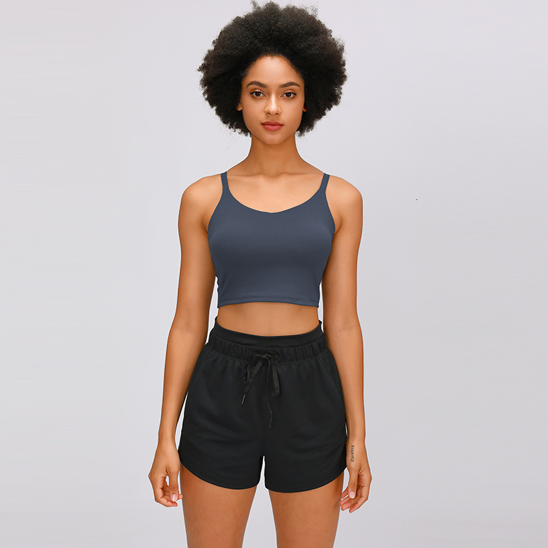 

cut 2021 suit hairless Yoga nude with half bra classic clip back sling vest, White