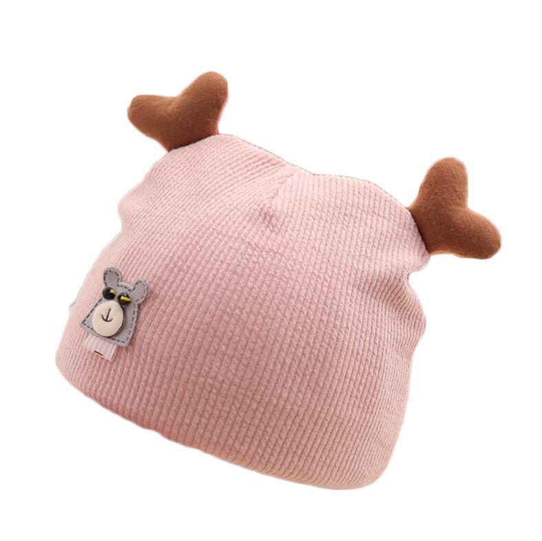 

aby Hat spring and autumn thin knitted hat baby three month cap 40-46cm, Pink