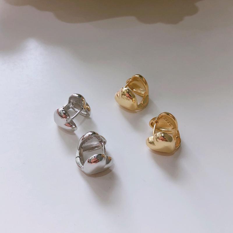 

Hoop & Huggie 925 Sterling Silver Heart Earrings For Women Teen Girls High Polished Elegant Earings Fashion Jewelry Party Birhday Gift