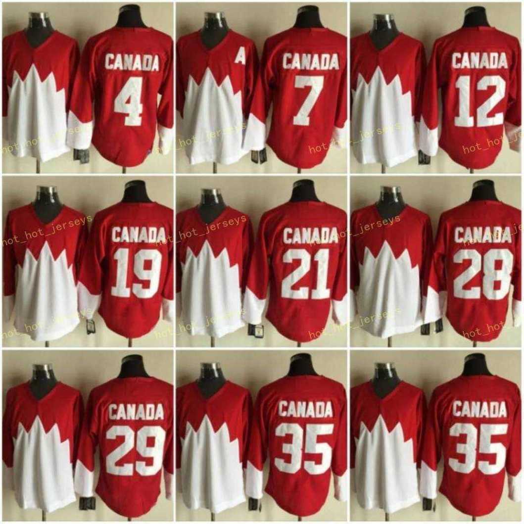 

Vintage 1972 Team Canada Ice Hockey 7 PHIL ESPOSITO Jersey 19 PAUL HENDERSON 28 BOBBY CLARKE 35 TONY ESPOSITO BOBBY ORR YVAN COURNOYER, Black;red