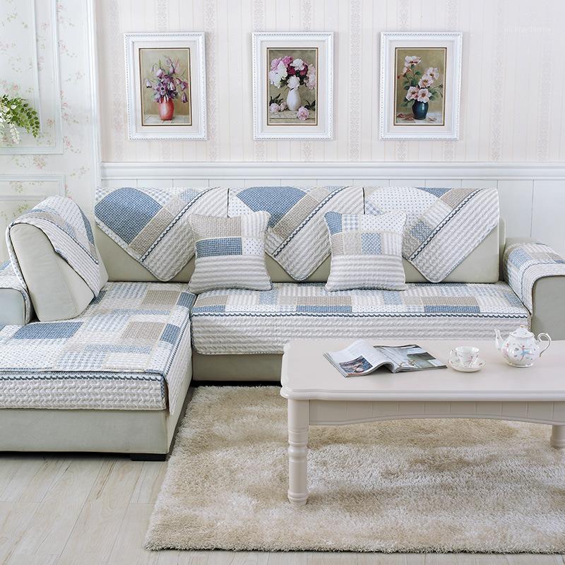 

Chair Covers Korean-Style Home Sofa Cover For Living Room Armchair Sectional Pillowcase Non-slip Printed L Shape