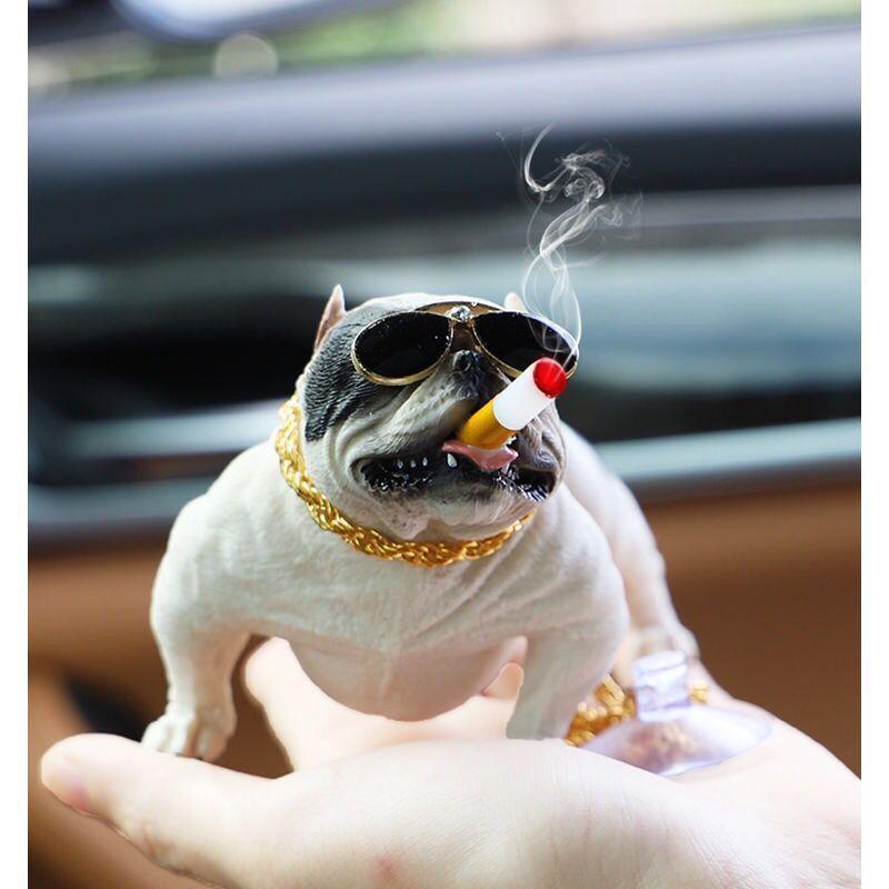 

Interior Decorations High Grade Simulated Automobile Decoration Smoking Bully Dog