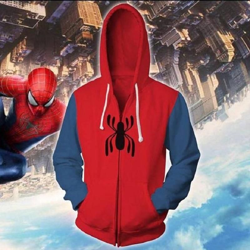 

Spiderman anime Graphic Men's Zip Hoodie Visual Impact Party Top Punk Gothic Round Neck High Quality Sweatshirt Hoodie, Picture3