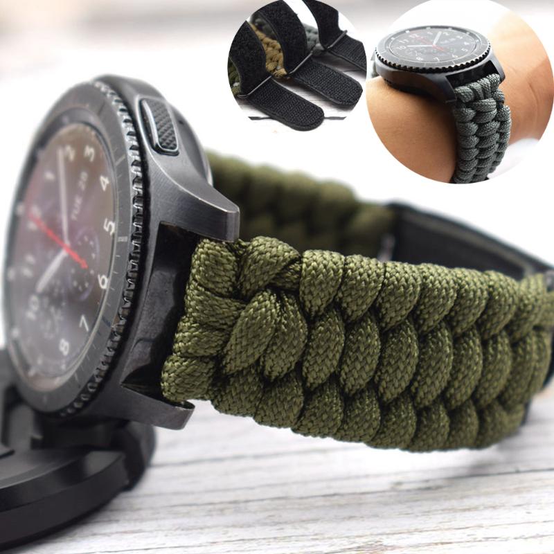 

Watch Bands Sport Braided Band For Samsung Galaxy 3 41mm 45mm Nylon Watchabnd Bracelet Huewei GT 2e Rope Strap Leather Clasp
