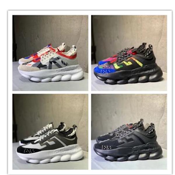 

2021 Designer Casual Shoes Top Quality Chain Reaction Sneaker Mens Womens sports outdoor Lightweight Trainers, Black