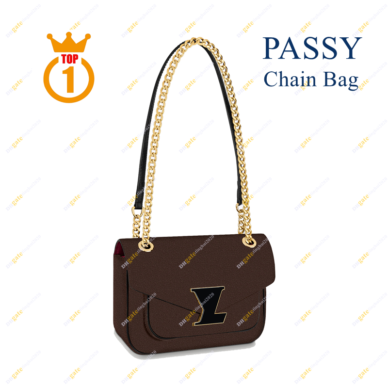 

Ladies Fashion Casual Designer TOP 5A Quality PASSY Chain Bag M45592 Brown Flower UTILITY CROSSBODY POCHETTE METIS Messenger Bags Handbag Shoulder Bagss With Box, Brown flower 1 dust bag & gift bag