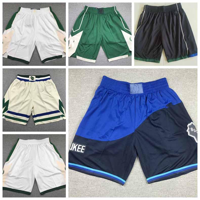 

basketball shorts MilwaukeeBucksteams salute Embroidered made of fine fabric Shorts