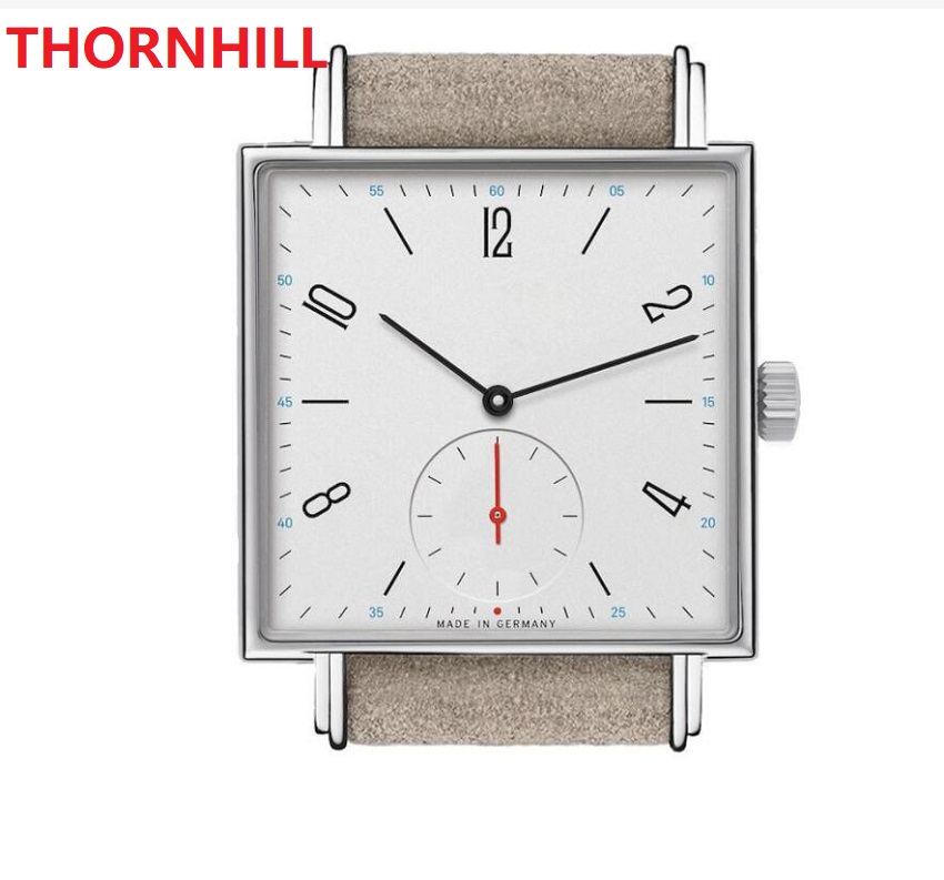 

Square Dial Women's Men's Watch High Quality Leather Strap Auto Date Sports Wrist Watches Man Quartz Male Clock Military Relogio Masculino, As pic