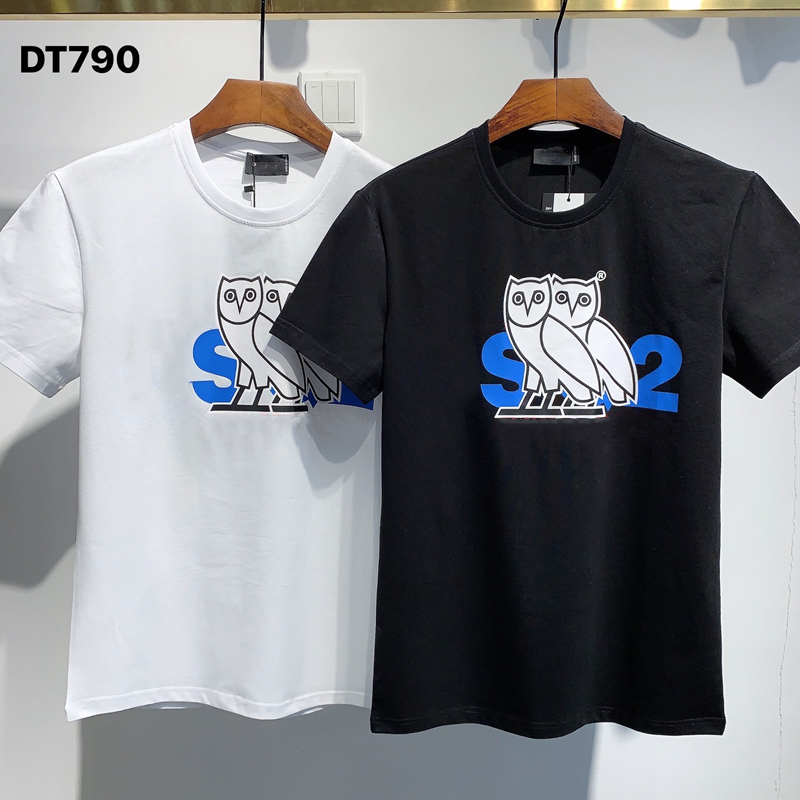

Summer Fashion Unisex Short Sleeve Top animal Printing Casual T-shirt Breathable Round Neck Cropped Tops with Couples tees, White