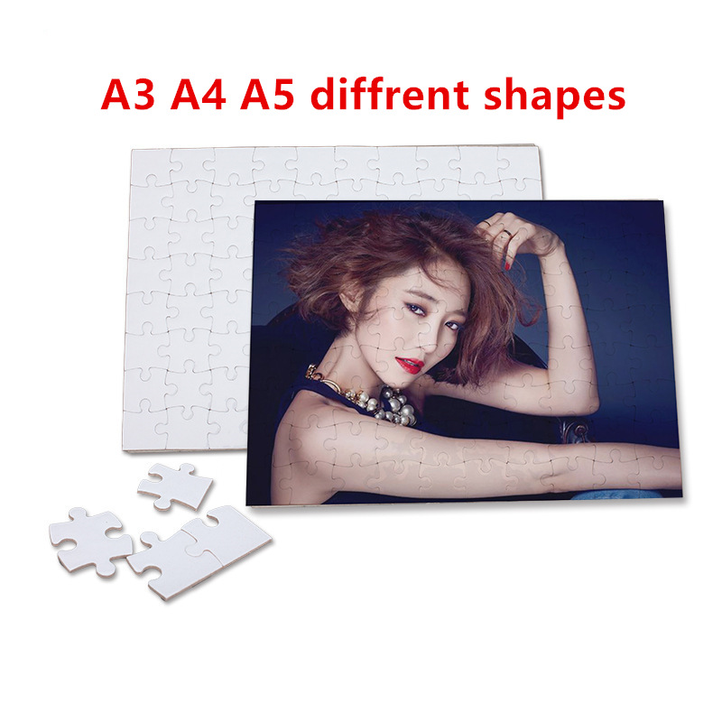 

Wholesale! Sublimation Blank Heart Puzzles A3 A4 A5 ove Shape Puzzle Hot Transfer Printing Consumables Child Toys Gifts A12 s, Love