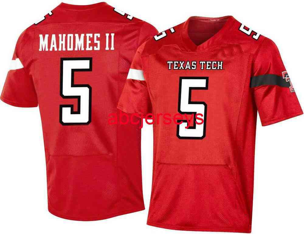 

Custom Stitched Texas Tech Patrick Mahomes #5 Red Jersey Men Women Youth Football Jersey -6XL