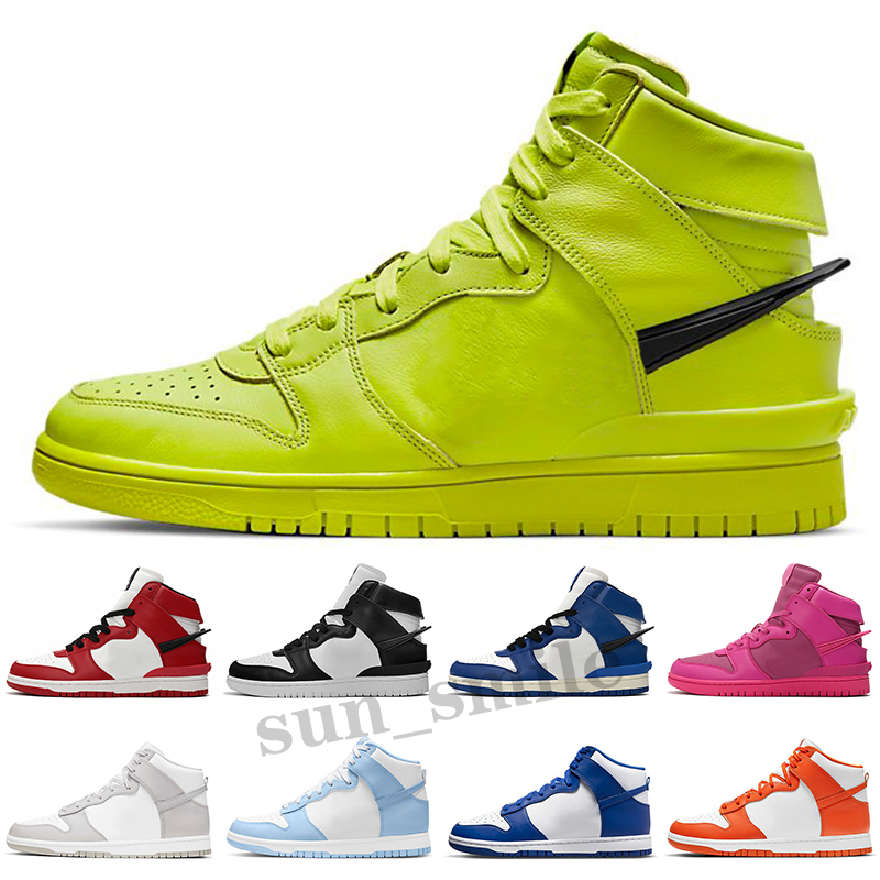 

Ambush x Dunks High Black Running Shoes Women Men Deep Royal Cosmic Fuchsia Flash Lime Chicago Mens Lady Outdoor Trainers Skateboard Sports, Color 4