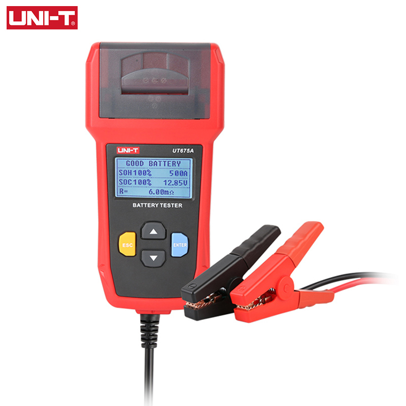 

UNI-T Car Battery Tester 12V 24V DC Charger Analyzer UT673A UT675A Capacity Load Tester Cranking System Test 40-2000CCA