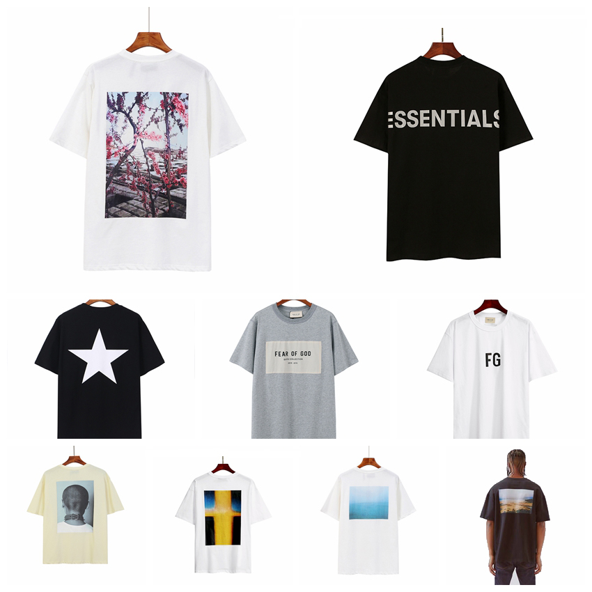 

21ss Women Mens Designer off fog fear of god essentials white t shirts Luxury Tee brand Tops Hoodies face north jacket ess supre shirt 31, Gradient