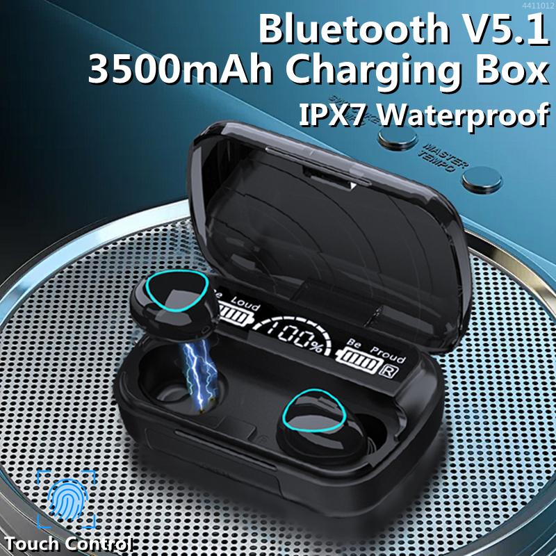 

Headphones & Earphones TWS Bluetooth 3500mAh Charging Box Wireless Headphone 9D Stereo Sports Waterproof Earbuds Headsets With Microphone