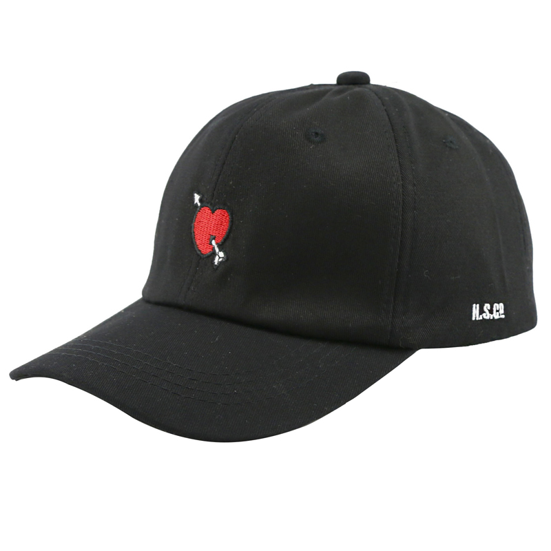 

Heart Embroidered Cap Baseball Dad Hat Adjustable Strap Back for Men Women, Beige