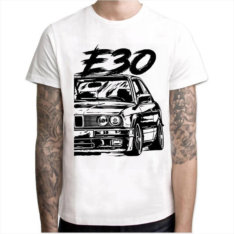

Arrival Cool Automotive Car Men Tops Turbo E30 Anime Tee Homme Clothing Q7, Color2