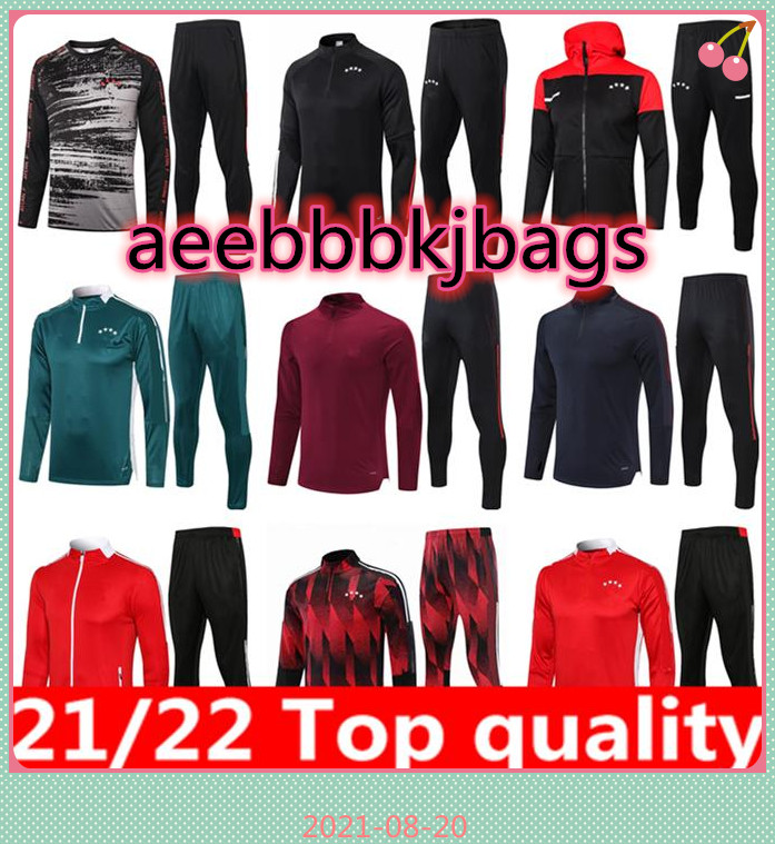 

2021 2022 BaYern soccer tracksuit Survetement football JAMES jacket 20 21 22 muNich VIDAL LEWANDOWSKI MULLER hoodie jackets training suit chandal, 18