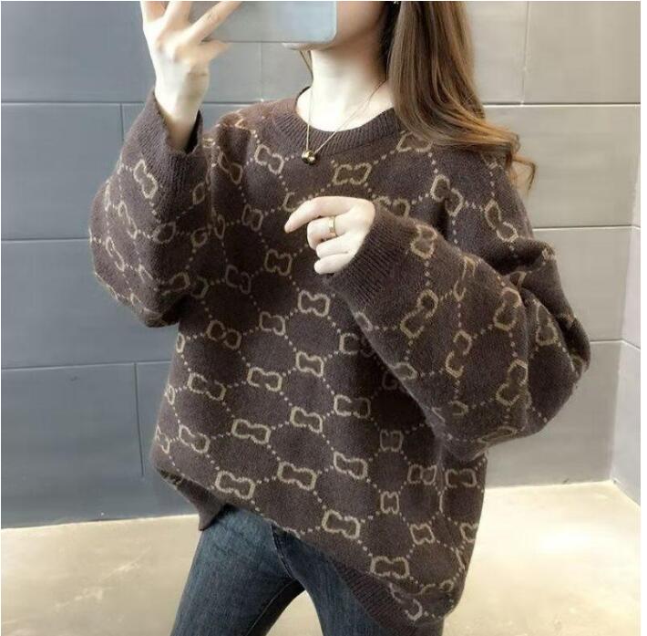 

Fashion brand designer Women' sweater knit letter pattern cardigan Women' Casual printing embroidery print knitwear top, 01