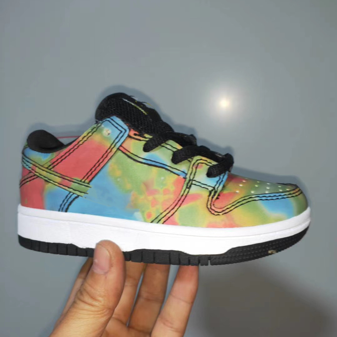 

Kids Chunky boy girl 1 1s Low Basketball Shoes Paint Drip Orange Pearl Photon Camcorder Green Glow Sports Trainers Sneakers, Color 11