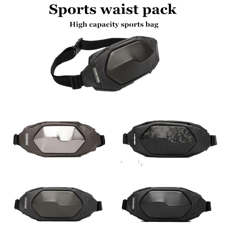 

Running Waist Bag Waterproof Pvc Hard Shell Polyhedron Outdoor Sports Waist Pack City Jogging Bag Large Capacity Leisure