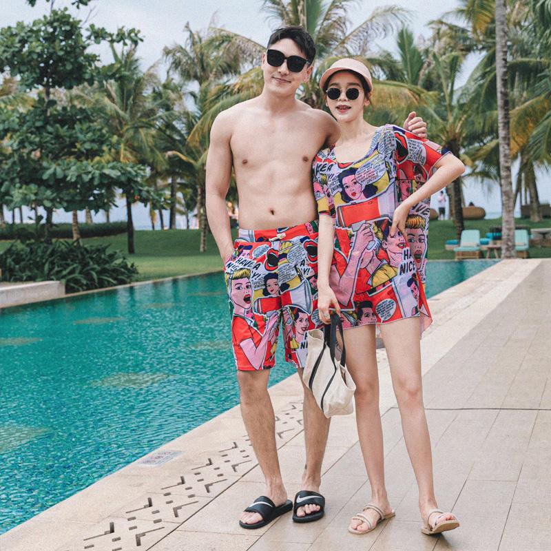 

Fashionable Swimsuit Casual Couples Sexy Beach Swimwear One-Piece Suits