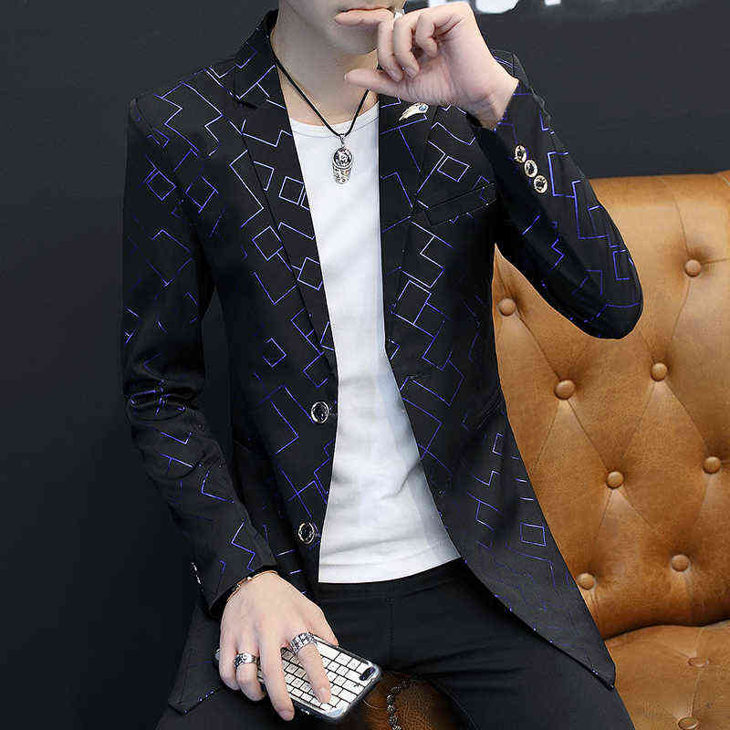 

Men's suit spring Korean version of the slim handsome windbreaker men's fashion mid-length trend coat men's 211111, White
