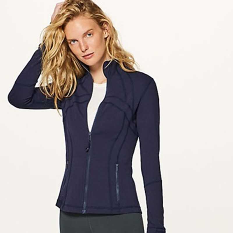 

Top Women's tight coat running fitness leisure jacket slim Yoga suit, Black;white