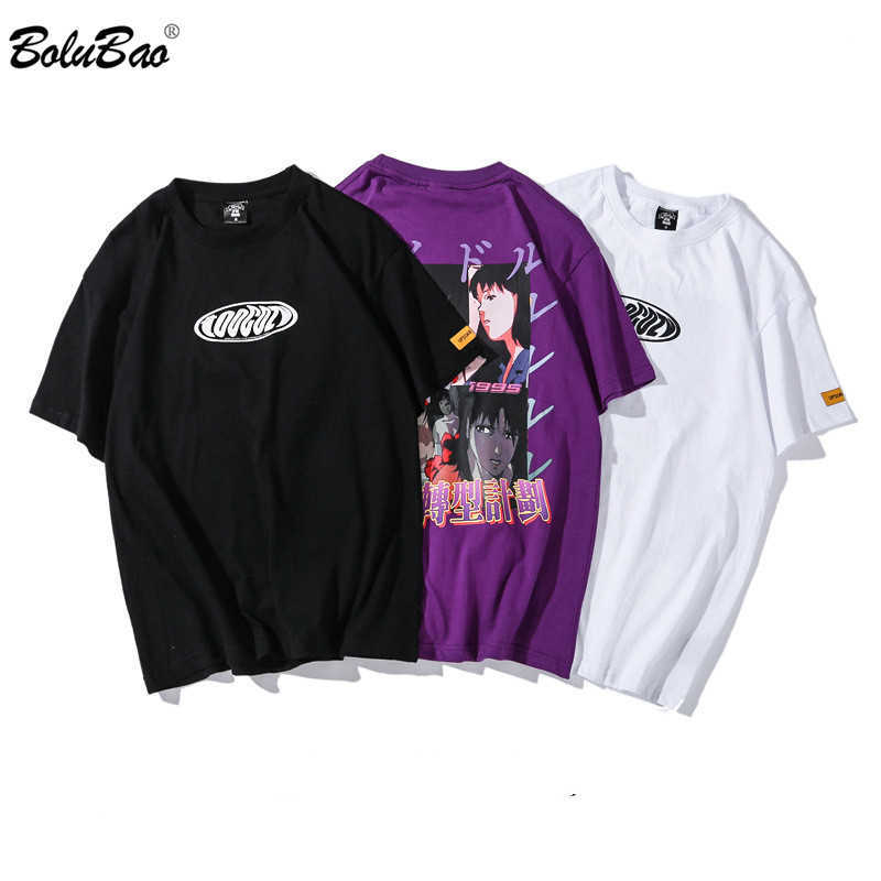 

BOLUBAO Fashion Brand Hip Hop Men T-Shirts Printing Summer 's T Shirt Casual Street Clothing Tee Shirts Tops 210629, Black