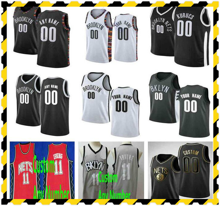 

Printed Custom Basketball Rondae Hollis-Jefferso 6 DeAndre 12 Joe Harris Taurean Prince 21 Treveon Graham Nic Claxton Jerseys, Black;red