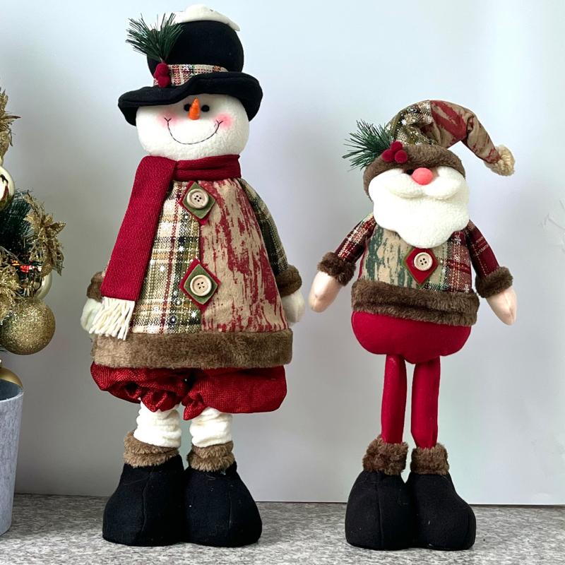 

Christmas Decorations Reindeer Snowman Santa Standing Doll 76cm Desktop Merry 2021