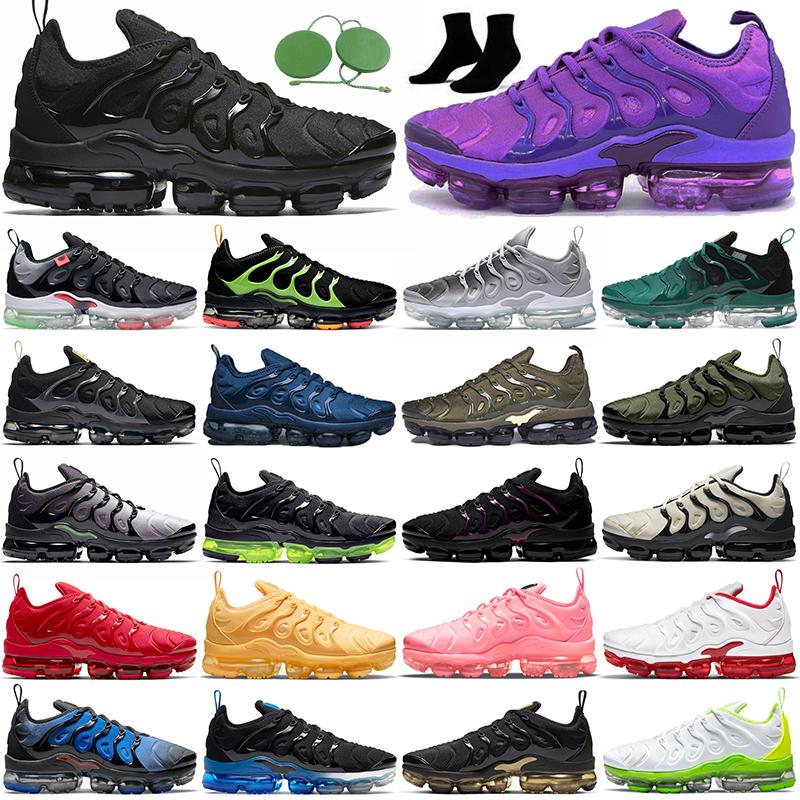 

TN Plus Running Shoes Men Black White Volt Sunset Cherry All Red Cool Wolf Grey Neon Green Olive USA Dark Blue Fury Grape tns Mens Womens Outdoor Trainers Sneakers 36-47, Shoes (6)