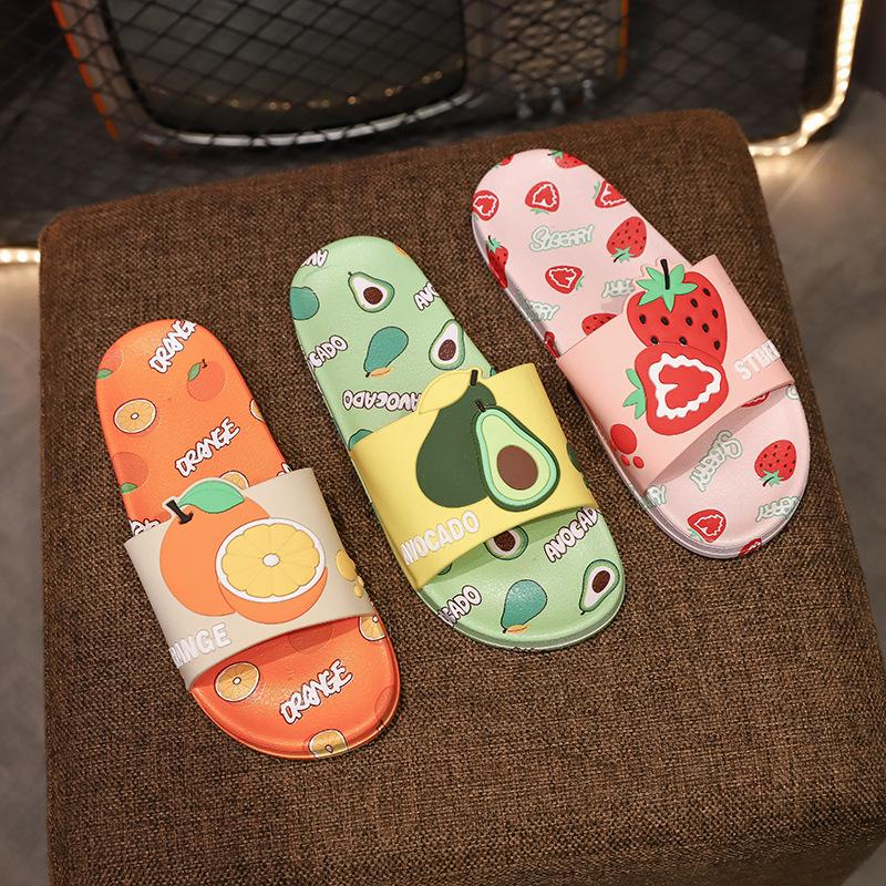 

Summer Cute Sandals Slides Women Shoes Flip Flops Sandalias Cartoon Fruit Women Slippers Home Slippers Mujer TX263, Black