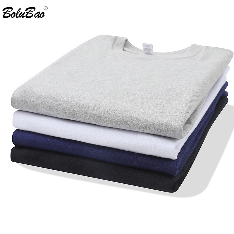 

BOLUBAO Fashion Brand Men Solid T-Shirts Tops Men' Casual Base O-Neck Tee Shirts High Quality Cotton Long Sleeve T Shirt Male 210518, Black