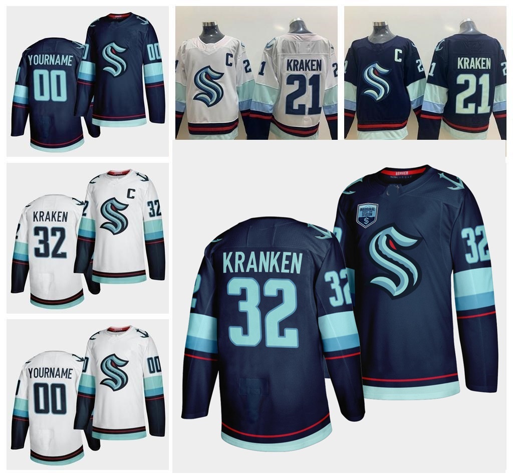 

#31 Philipp Grubauer Jersey Seattle Kraken 2021-22 Inaugural Patch Luke Henman 5 Mark Giordano 7 Eberle 37 Yanni Gourde Jared McCann 10 Matthew Beniers 17 Jaden Schwart, Black golden edition womens s-2xl