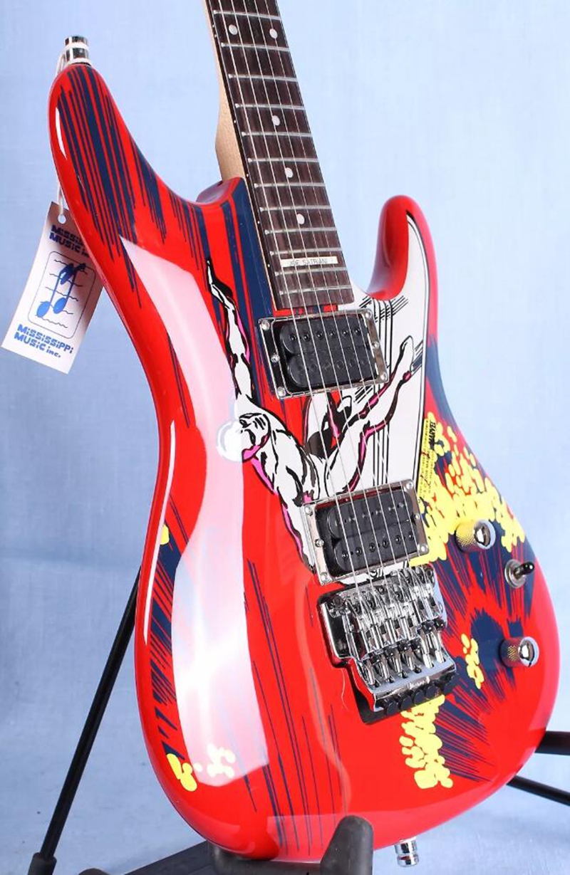 

20th Anniversary Joe Satriani Surfing Alien Red Electric Guitar JS20S Signed Inlay, Floyd Rose Tremolo & Locking nut