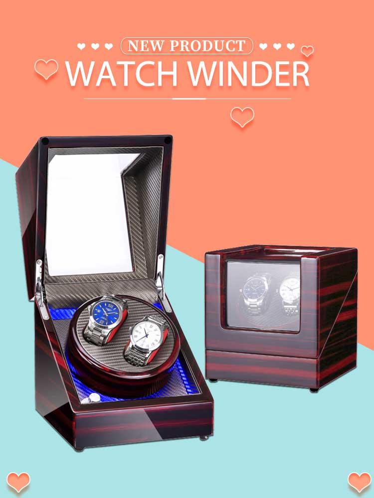

Jewelry Pouches, Bags Drop Wholesale 2+0 Luxury Lacquer Wood Box Automatic Watch Winder