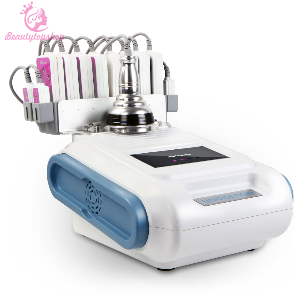 

Professional Body Slimming Unoisetion Cavitation Radio Frequency RF Led Laser LLLT 160mw Cellulite Reudtcion Spa Machine